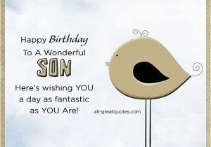 Happy Birthday Card for son On Facebook Happy Birthday to A Wonderful son