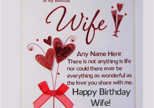 Happy Birthday Card for Wife Free Download Romantic Birthday Wishes for Wife with Her Name and Photo