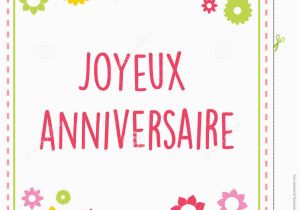 Happy Birthday Card In French Vector French Illustration Birthday Greeting Card Stock