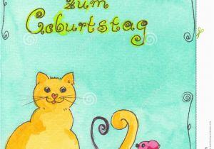 Happy Birthday Card In German Birthday Card with German Language Stock Illustration