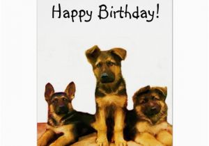 Happy Birthday Card In German Happy Birthday German Shepherd Puppies Card Zazzle Ca