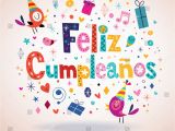 Happy Birthday Card In Spanish to Print Feliz Cumpleanos Happy Birthday Spanish Card Stock Vector