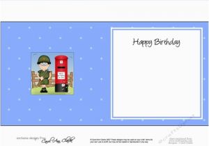 Happy Birthday Card Inserts Boyz General Gazza Square Landscape Insert Cup781629 359