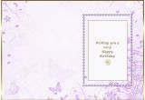 Happy Birthday Card Inserts soft Lavender Floral Insert 2 Cup786254 719 Craftsuprint