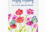 Happy Birthday Card to A Special Friend Happy Birthday Special Friend Blue butterflies Card