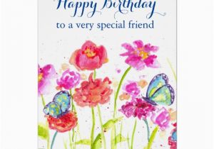 Happy Birthday Card to A Special Friend Happy Birthday Special Friend Blue butterflies Card