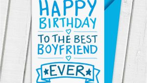 Happy Birthday Card to My Boyfriend Happy Birthday Boyfriend Card by A is for Alphabet