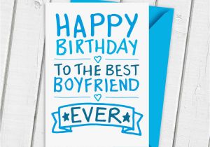 Happy Birthday Card to My Boyfriend Happy Birthday Boyfriend Card by A is for Alphabet