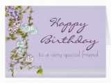 Happy Birthday Card to Special Friend Happy Birthday Special Friend Morning Glory Flower