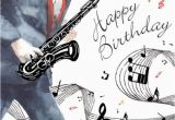 Happy Birthday Card with Photo and Music Happy Birthday Saxophone Card Music Birthday Card