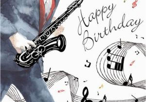Happy Birthday Card with Photo and Music Happy Birthday Saxophone Card Music Birthday Card