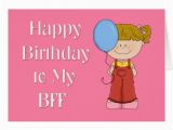 Happy Birthday Cards for Bff Happy Birthday Bff Girl with Balloon Card Zazzle