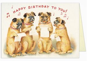 Happy Birthday Cards for Dogs Cavallini and Co Happy Birthday Dogs Singing Greeting