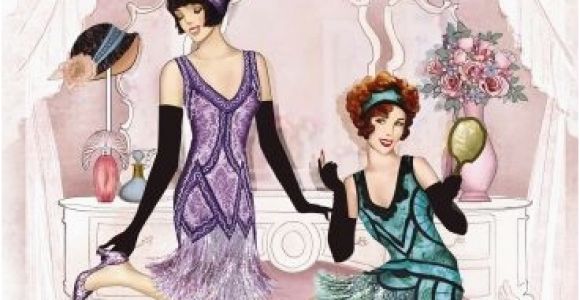 Happy Birthday Cards for Ladies Art Deco 1920 39 S Flapper Ladies Dressing Happy Birthday