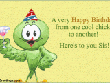 Happy Birthday Cards for Sister Funny for A Cool Sis Free for Brother Sister Ecards Greeting