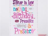 Happy Birthday Cards for Sister In Law Birthday Card Sister In Law Proseccos Only 99p