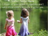 Happy Birthday Cards for Sister with Name Sweet Sister Happy Birthday Wish Card with Name Pictures