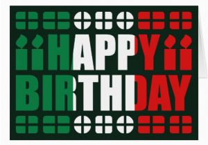 Happy Birthday Cards In Italian Italy Flag Birthday Card Zazzle