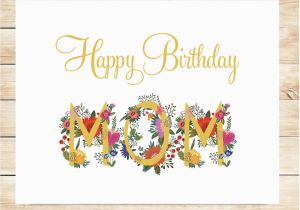 Happy Birthday Cards Printable Printable Mom Happy Birthday Card Diy Happy Birthday Card