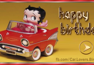 Happy Birthday Cards with Cars Betty Boop Red Car Happy Birthday Card Happy Birthday
