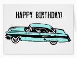 Happy Birthday Cards with Cars Classic Car Happy Birthday Card Zazzle Com