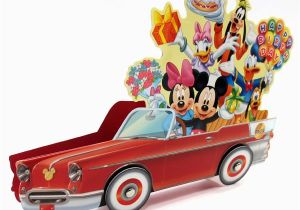 Happy Birthday Cards with Cars Disney Pop Up Car with Flashing Lights Blinks to Happy