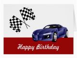 Happy Birthday Cards with Cars Happy Birthday with Racing Car Card Zazzle