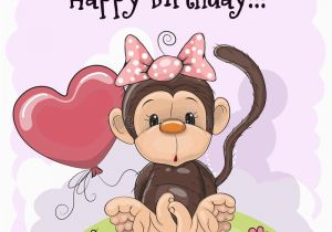 Happy Birthday Cards with Monkeys Biglietto Di Auguri Per Il Compleanno Con La Scimmia