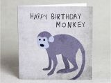 Happy Birthday Cards with Monkeys Happy Birthday Monkey Card by Lil3birdy