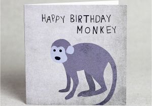 Happy Birthday Cards with Monkeys Happy Birthday Monkey Card by Lil3birdy