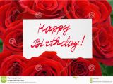 Happy Birthday Cards with Roses Roses and Card Happy Birthday Stock Photo Image Of Bunch