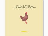 Happy Birthday Chicken Card 39 Happy Birthday Spring Chicken 39 Birthday Card by Loveday