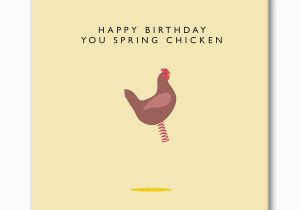 Happy Birthday Chicken Card 39 Happy Birthday Spring Chicken 39 Birthday Card by Loveday