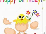 Happy Birthday Chicken Card Birthday Card Stock Vector Illustration Of Nature Happy