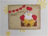 Happy Birthday Chicken Card Happy Birthday Country Chicken Card by Justdreamitcreations