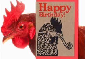 Happy Birthday Chicken Card Items Similar to Happy Birthday Chicken Lino Print