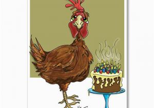 Happy Birthday Chicken Card Red Chicken Birthday Card Getting Old Birthday Card Funny