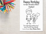 Happy Birthday Dad From Daughter Cards Happy Birthday Cards for Dad with Daughter Name