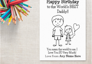 Happy Birthday Dad From Daughter Cards Happy Birthday Cards for Dad with Daughter Name