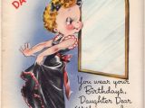 Happy Birthday Daughter Card Images Vintage 1950s Unused Happy Birthday Daughter Greetings Card
