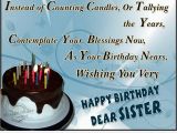 Happy Birthday Dear Sister Quotes Dear Sister Happy Birthday Quote Wallpaper