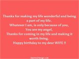 Happy Birthday Dear Wife Quotes Thanks for Making My Life Birthday Quotes 2 Image