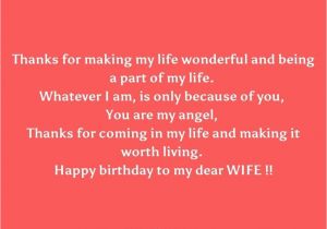 Happy Birthday Dear Wife Quotes Thanks for Making My Life Birthday Quotes 2 Image