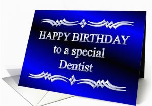 Happy Birthday Dentist Quotes Happy Birthday Dentist Blue and Silver Card 1149298