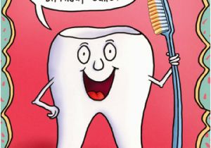 Happy Birthday Dentist Quotes tooth Holding toothbrush Funny Birthday Card by Oatmeal