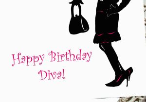 Happy Birthday Diva Cards Birthday Diva Card Girlfriend Sister Wife Best Friend Gift