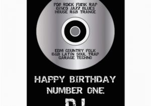 Happy Birthday Dj Card Happy Birthday Number 1 Dj Card Zazzle Com