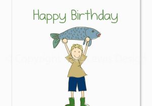 Happy Birthday Fishing Cards Fishing Boy Birthday