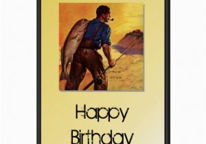 Happy Birthday Fishing Cards Happy Birthday Fishing Greeting Card Zazzle