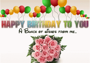 Happy Birthday Flowers and Balloons Images Cute Happy Birthday Greeting Cards Download